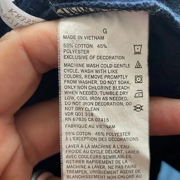 Nautica quarter zip logo sweatshirt Navy w/ red & white stitching Mens size L - Picture 9 of 11